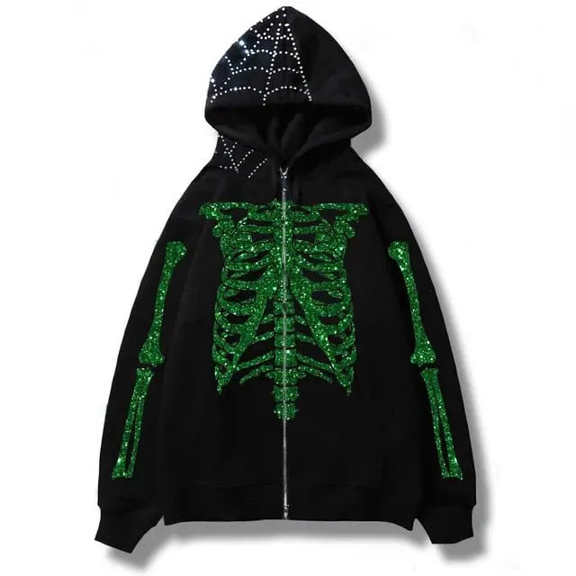 Men's Streetwear Skull Hoodies - Wamarzon