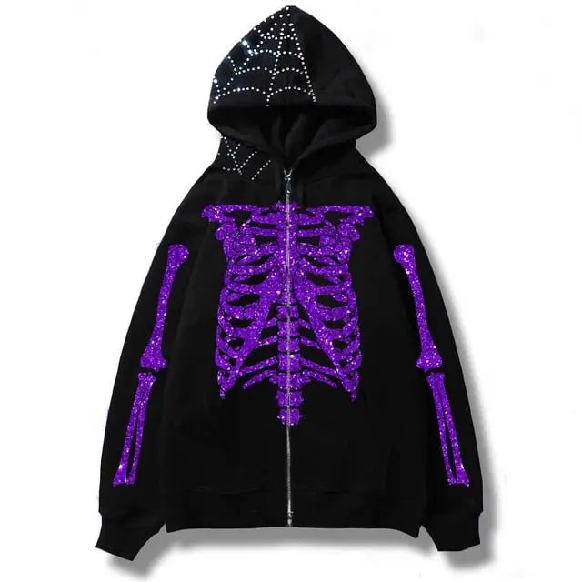 Men's Streetwear Skull Hoodies - Wamarzon