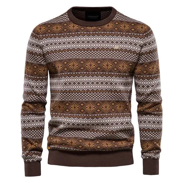 Spliced Cotton Men's Sweater - Wamarzon