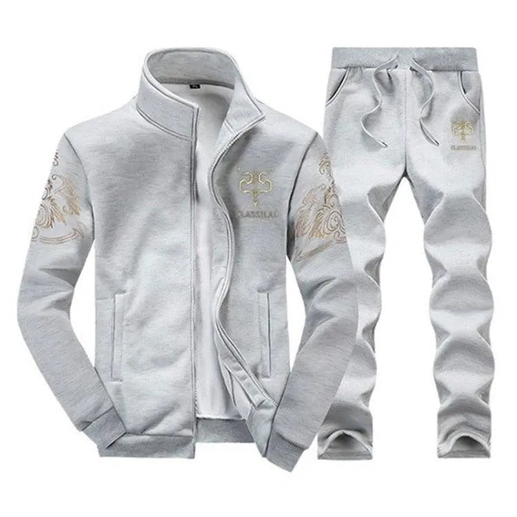 Men's Zipper Sweat Suit Set - Wamarzon