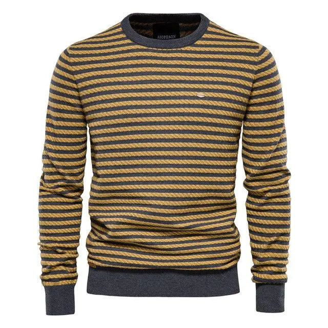 Spliced Cotton Men's Sweater - Wamarzon