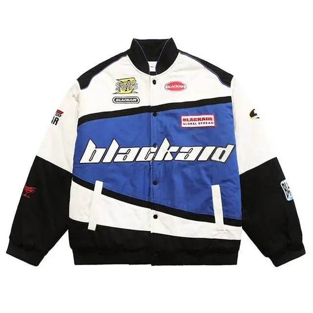 Streetwear Letter Print Motorcycle Jacket - Wamarzon