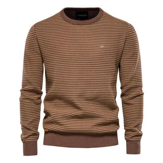 Spliced Cotton Men's Sweater - Wamarzon