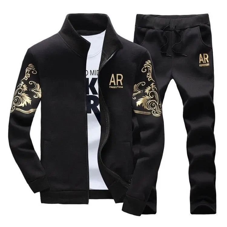 Men's Zipper Sweat Suit Set - Wamarzon