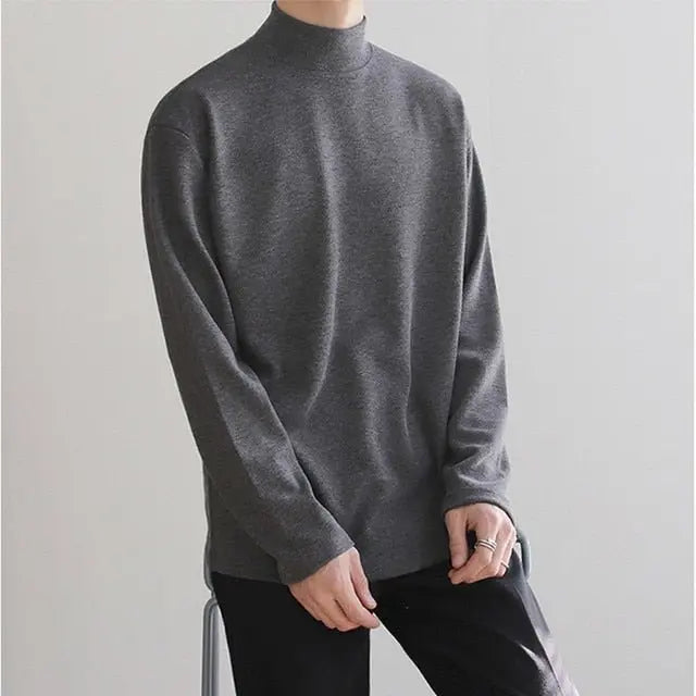 Men's Velvet Turtleneck Sweater - Wamarzon