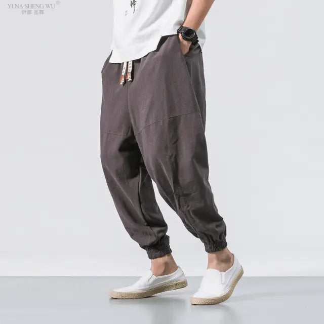 Men Kimono Haori Trousers - Wamarzon