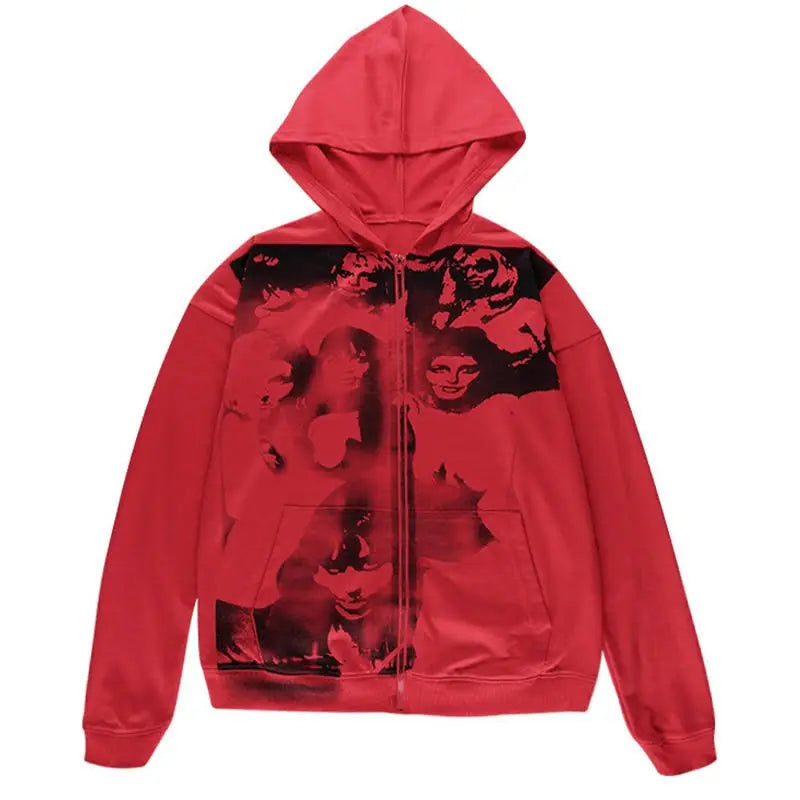 Crazy Red Hoodie - Wamarzon