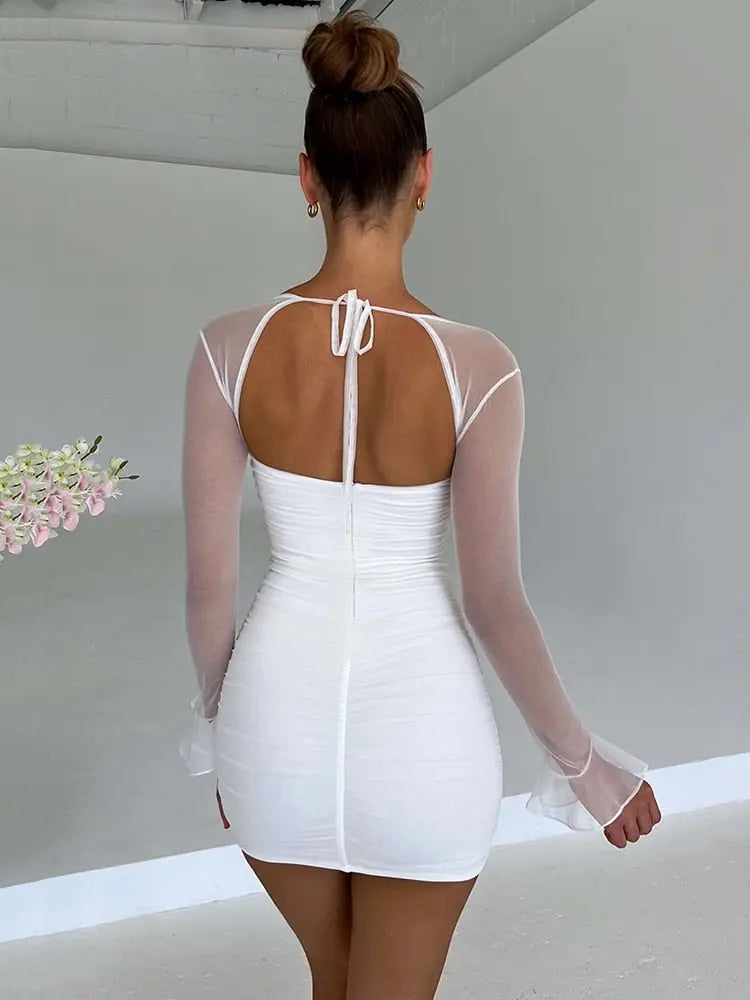 Elegant Backless Sexy Mini Dress - Wamarzon