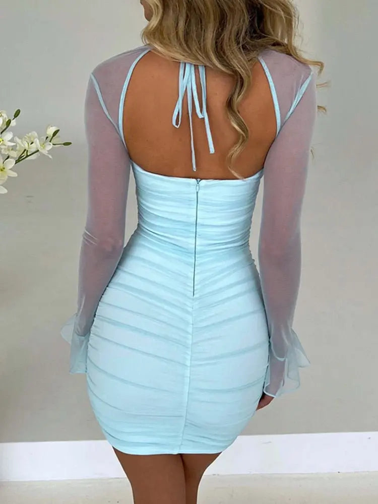 Elegant Backless Sexy Mini Dress - Wamarzon