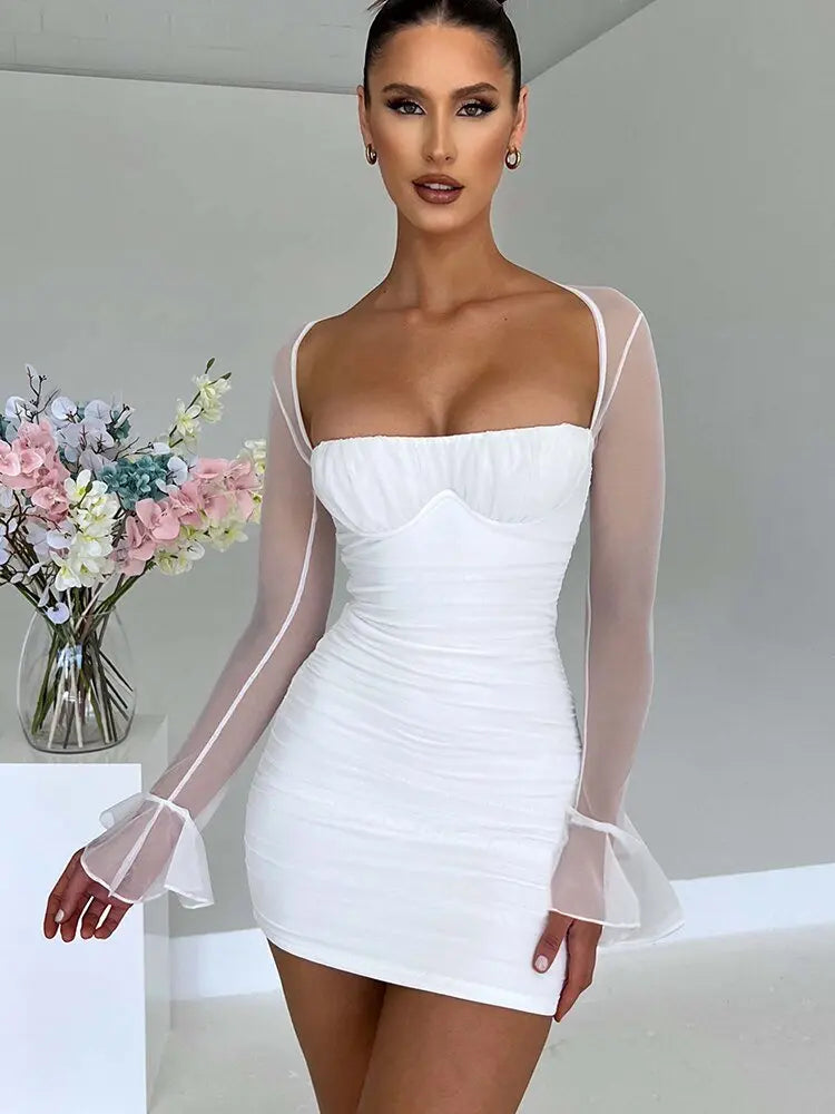 Elegant Backless Sexy Mini Dress - Wamarzon