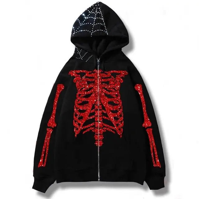 Men's Streetwear Skull Hoodies - Wamarzon