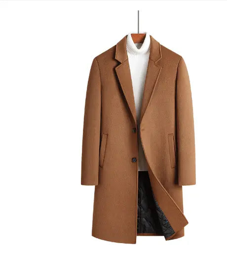 Men's Wool Trench Coat - Wamarzon