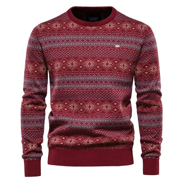 Spliced Cotton Men's Sweater - Wamarzon