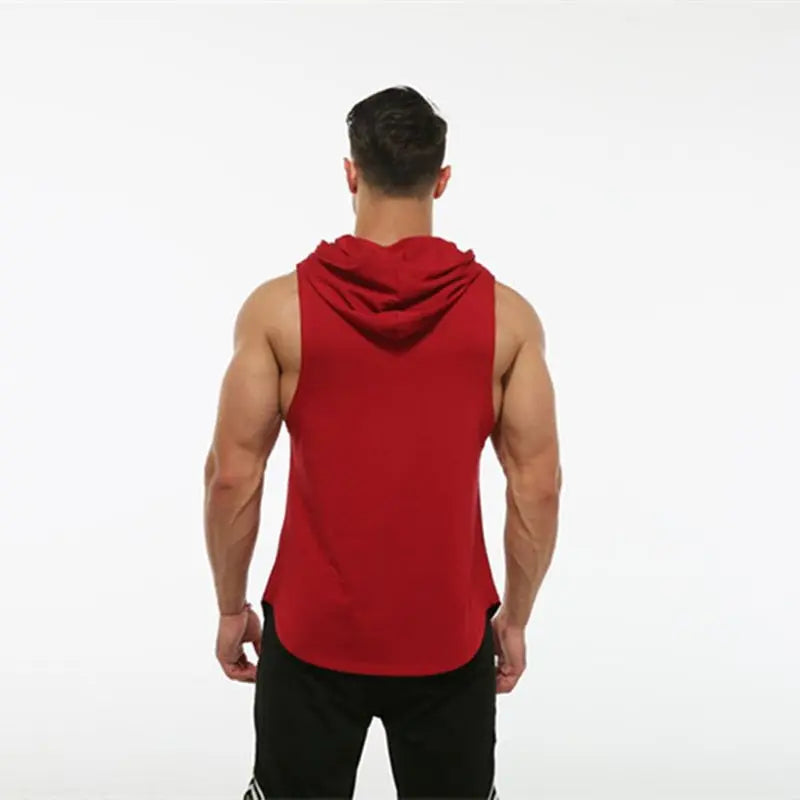 Men's Hooded Sleeveless Vest - Image #2
