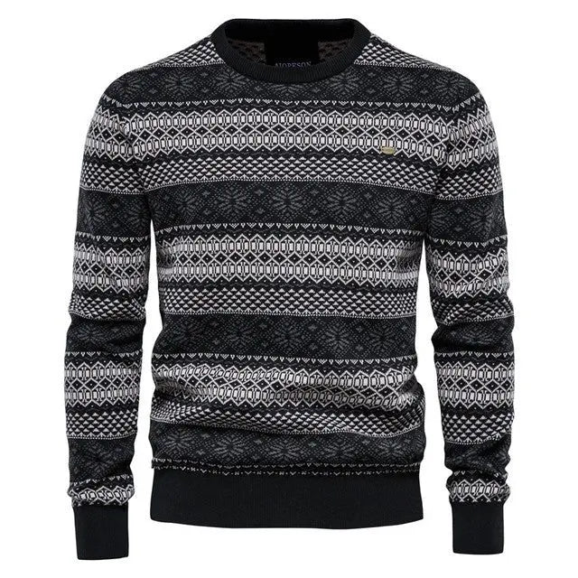 Spliced Cotton Men's Sweater - Wamarzon