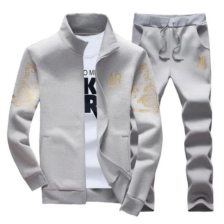 Men's Zipper Sweat Suit Set - Wamarzon