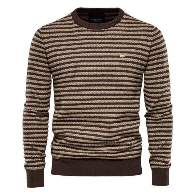 Spliced Cotton Men's Sweater - Wamarzon