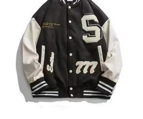 Embroidered Baseball Uniform Jacket - Wamarzon