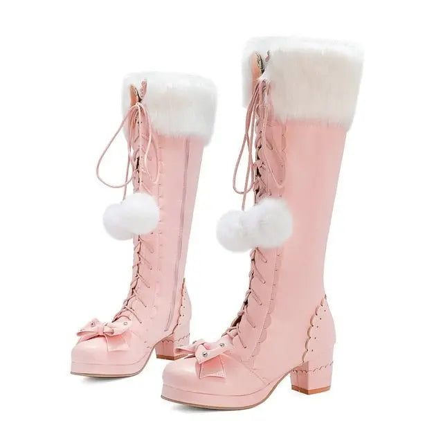 Princess Bowtie High Boots - Wamarzon