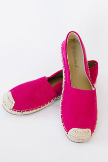 Casual Fuchsia Espadrille Shoes - Wamarzon