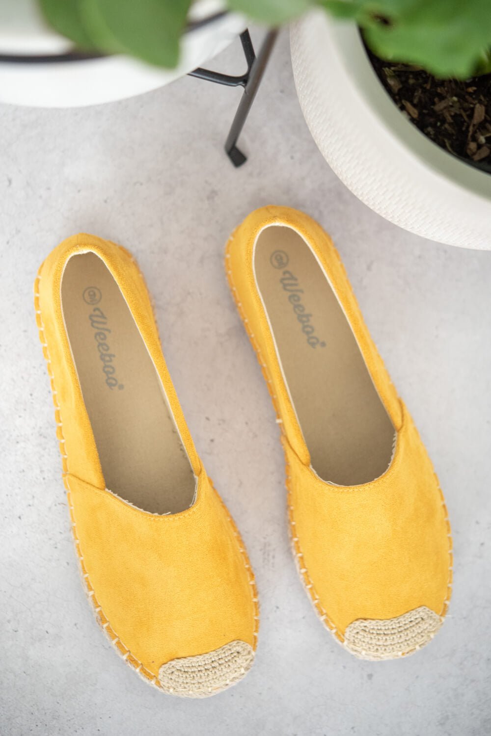 Casual Yellow Espadrille Shoes - Wamarzon