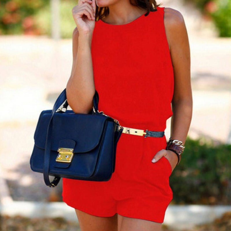 Classy Romper With Pockets - Wamarzon