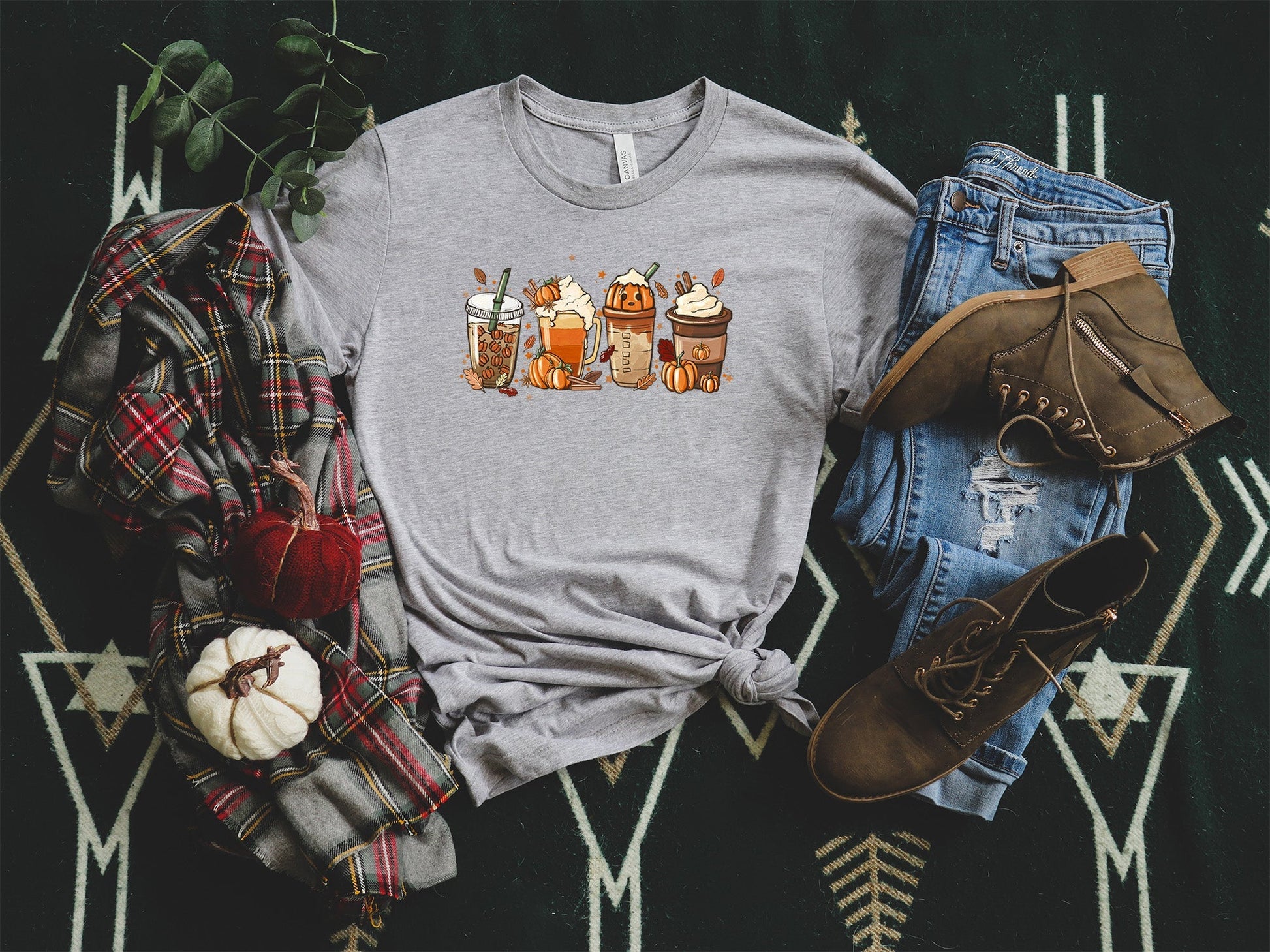 Fall Coffee Shirt, Fall Latte Shirt - Wamarzon