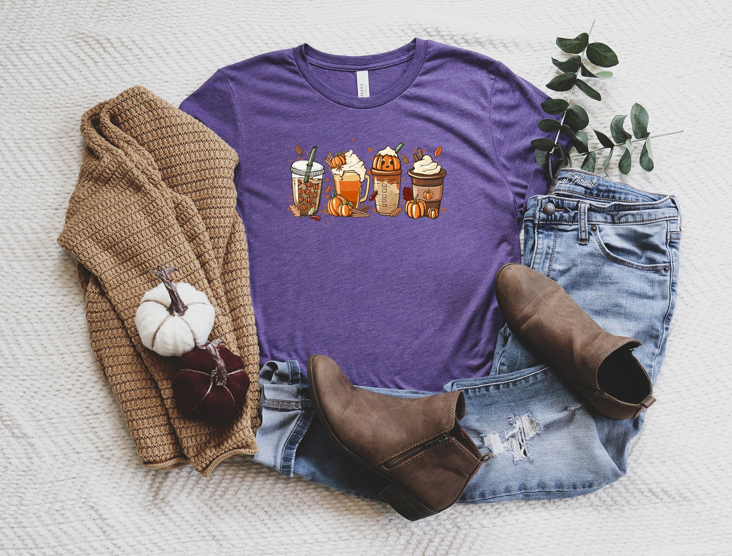 Fall Coffee Shirt, Fall Latte Shirt - Wamarzon