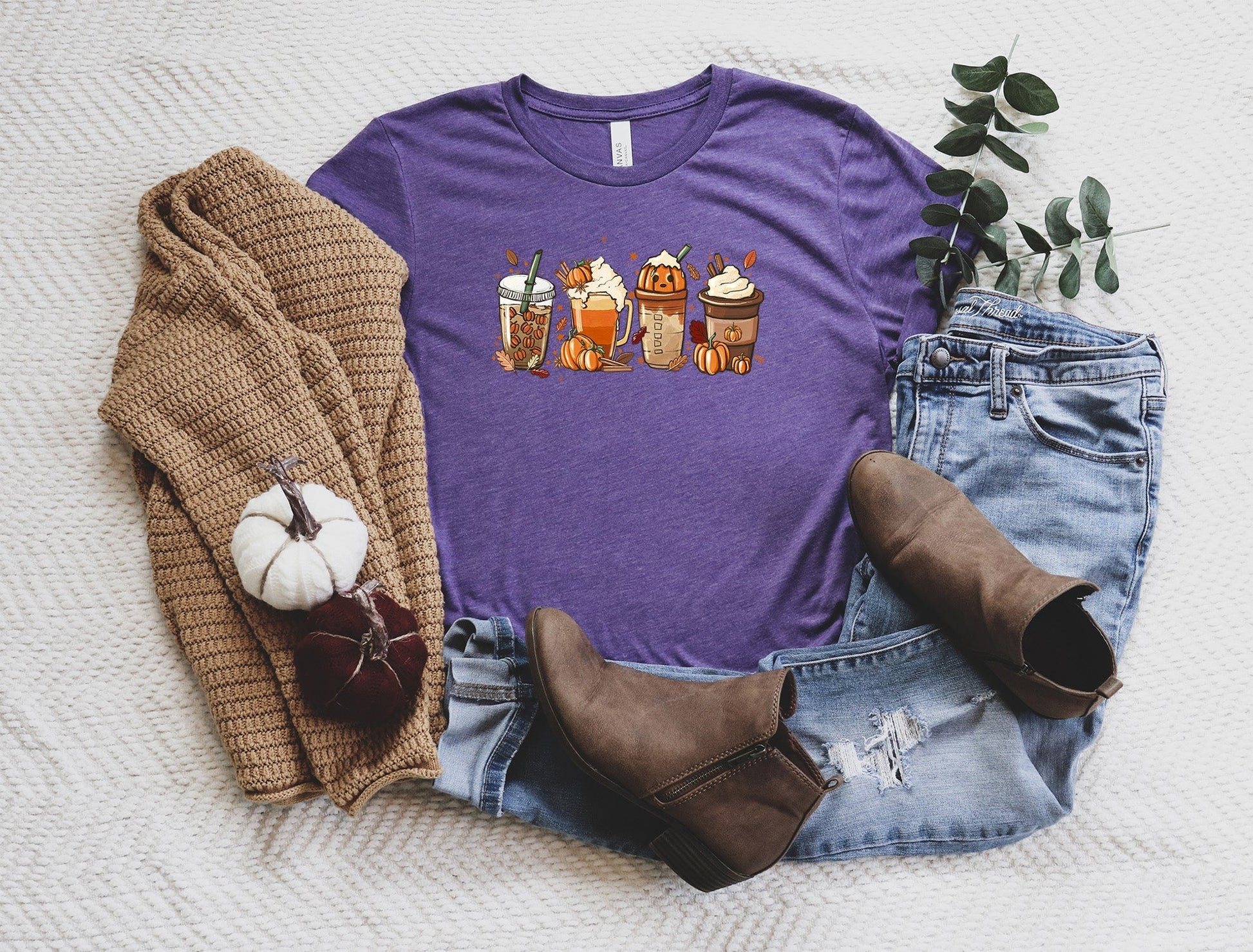 Fall Coffee Shirt, Fall Latte Shirt - Wamarzon