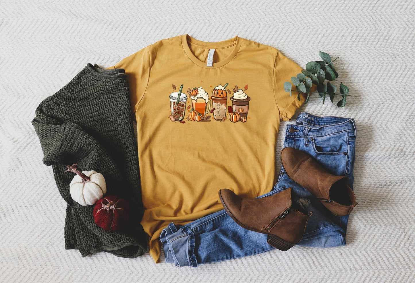 Fall Coffee Shirt, Fall Latte Shirt - Wamarzon