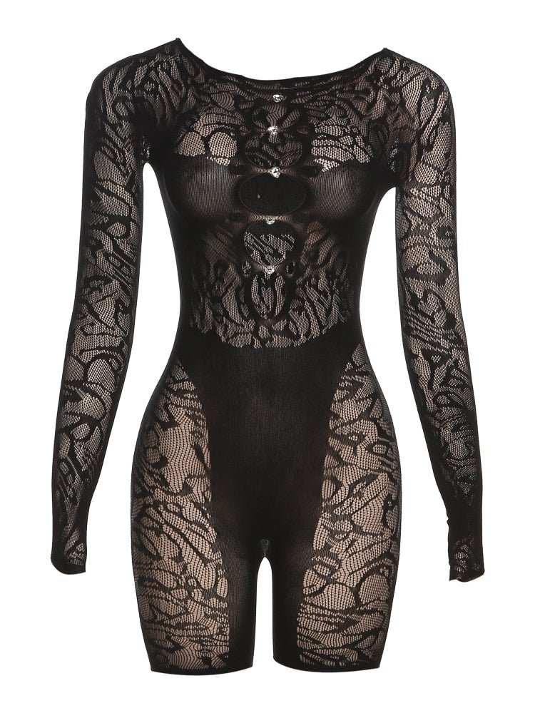 Kliou Mesh Hollow Lingerie - Wamarzon