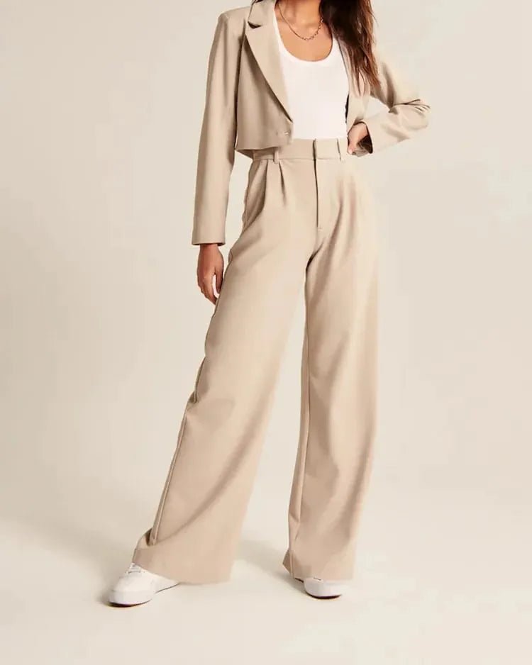 Light Wide-Leg Tailored Pants - Wamarzon