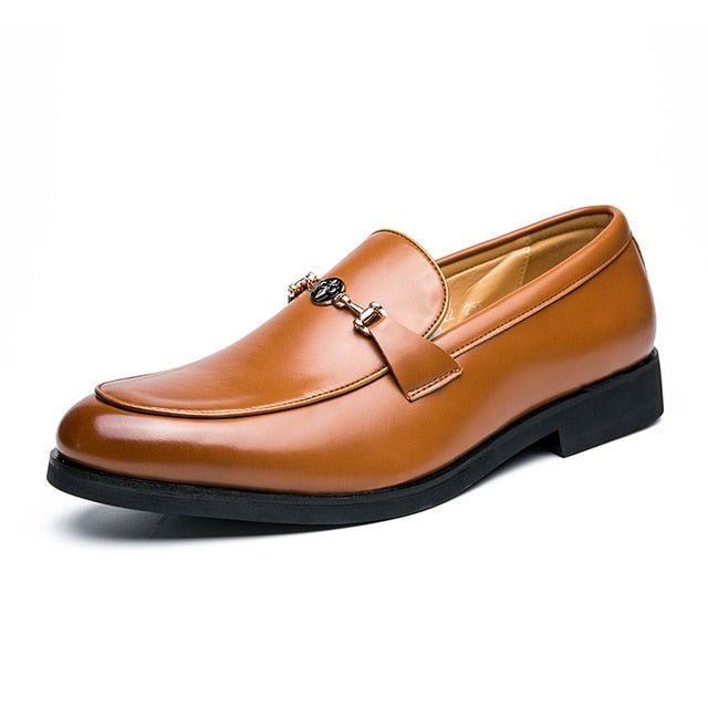 Men's Classic Metal Chain Loafers - Wamarzon