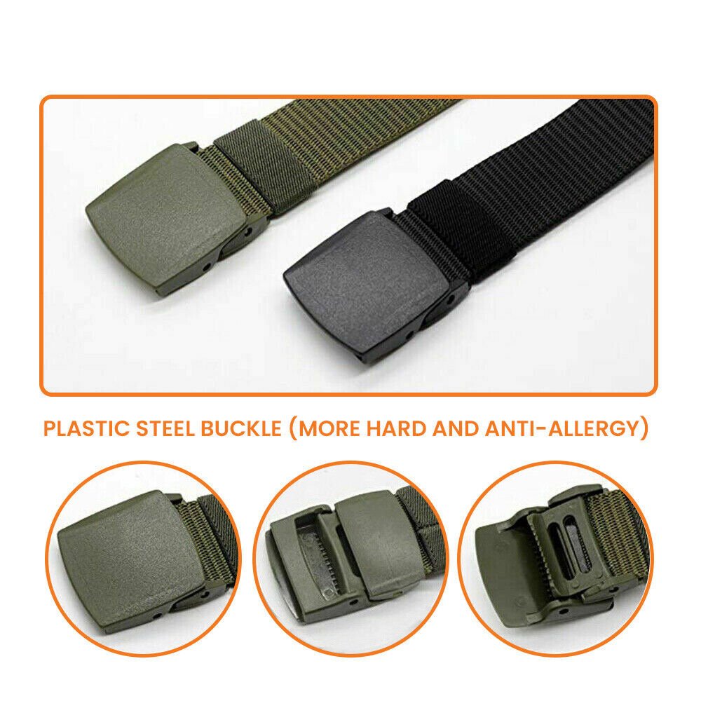 Men's Plastic Cam Buckle Nylon Belt - Wamarzon