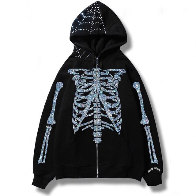 Men's Streetwear Skull Hoodies - Wamarzon