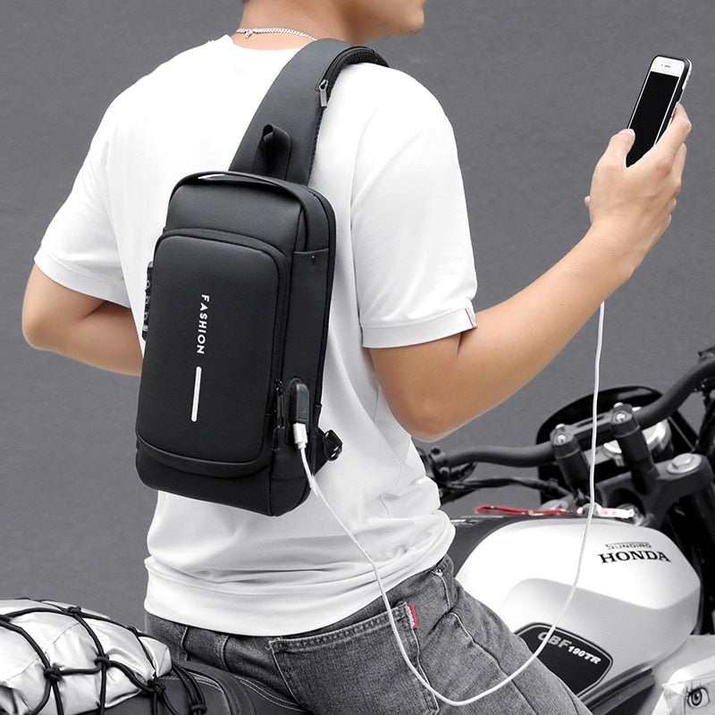 Men's USB Shoulder Bag - Wamarzon