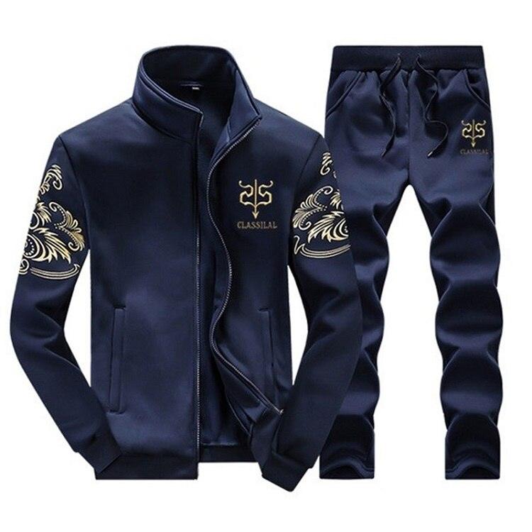 Men's Zipper Sweat Suit Set - Wamarzon