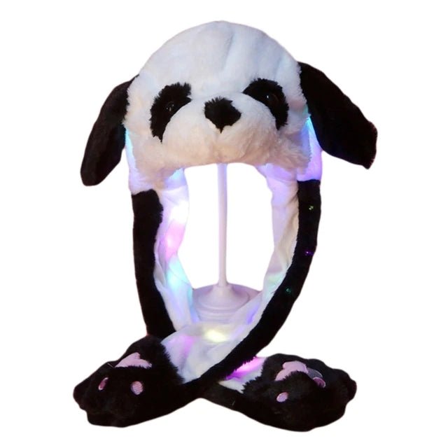 Plush Hat with Movable Ears and LED Light - Funny Soft Toy - Wamarzon