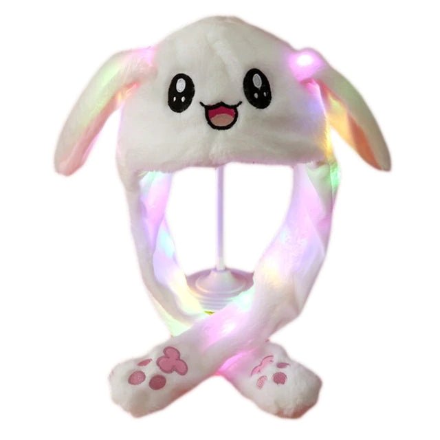 Plush Hat with Movable Ears and LED Light - Funny Soft Toy - Wamarzon