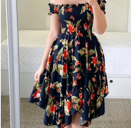 Rockabilly Women Swing Dress, Party Dresses- 50s 60s - Wamarzon