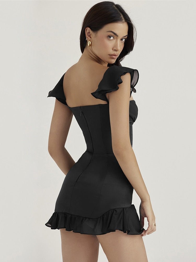 Sexy Off Shoulder Strapless Mini Dress - Wamarzon