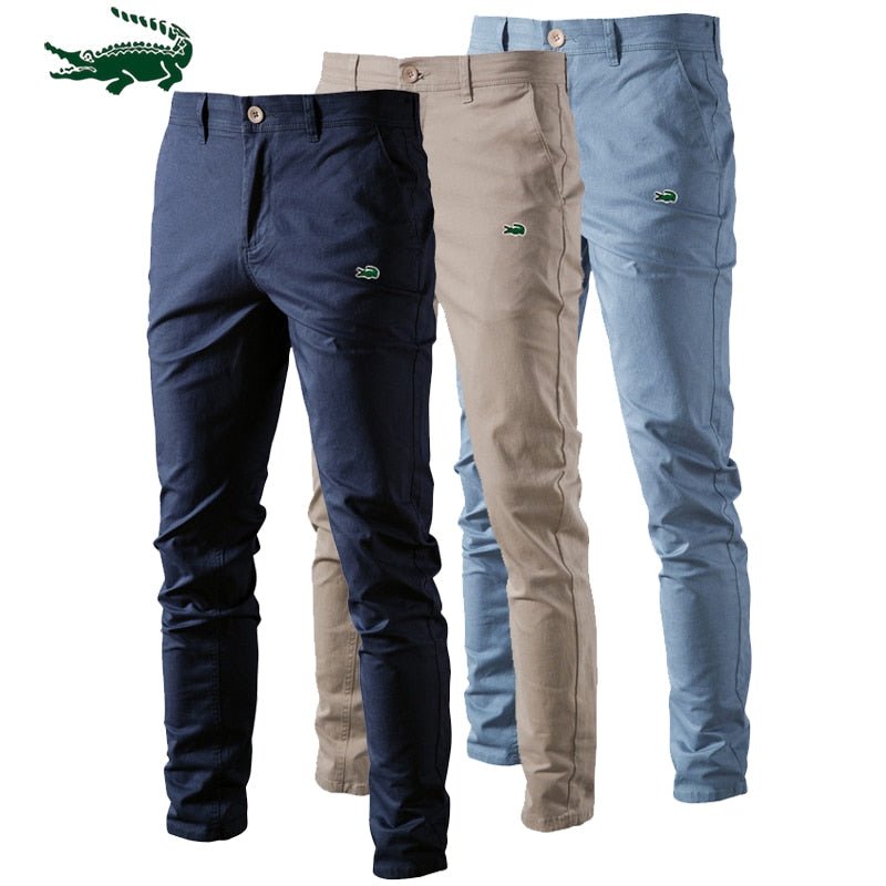 Solid Color Slim Fit Men's Pants - Wamarzon