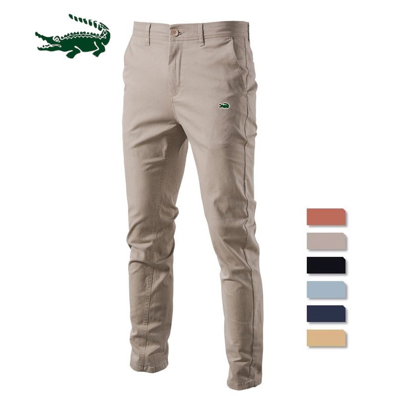 Solid Color Slim Fit Men's Pants - Wamarzon