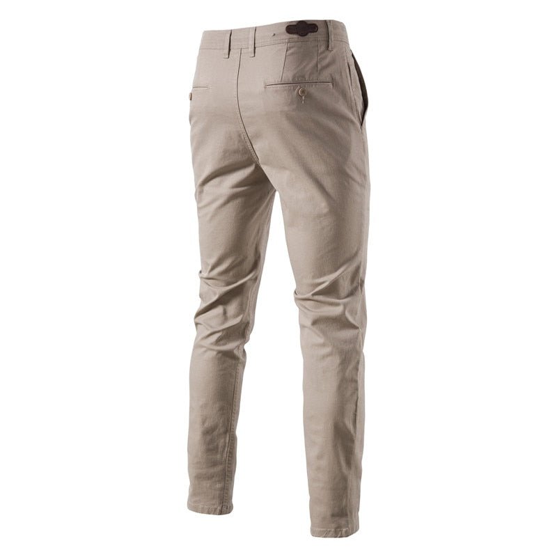 Solid Color Slim Fit Men's Pants - Wamarzon