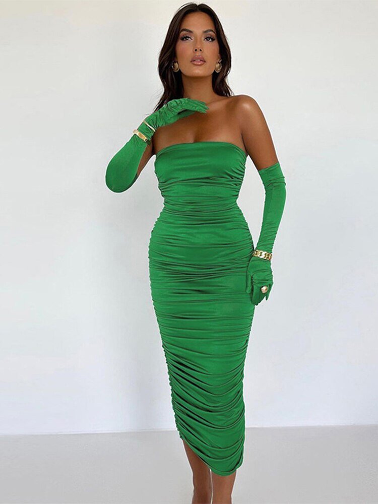 Strapless Backless Tight Dress - Wamarzon