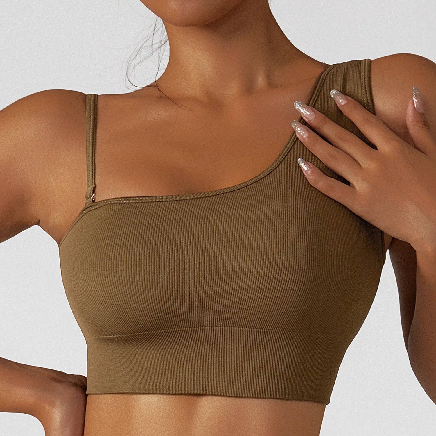 Summer Sexy Oblique Shoulder Yoga Clothes Tops - Wamarzon