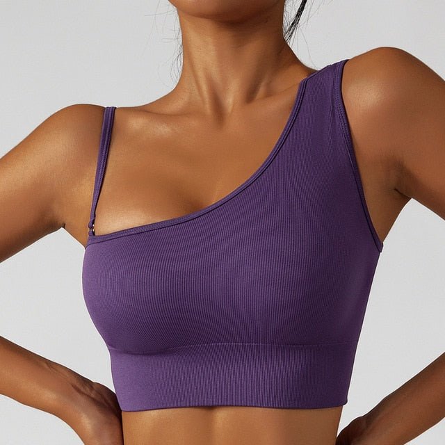 Summer Sexy Oblique Shoulder Yoga Clothes Tops - Wamarzon