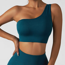 Summer Sexy Oblique Shoulder Yoga Clothes Tops - Wamarzon