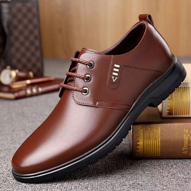 Thick-soled Laced Up Mens Shoes - Wamarzon
