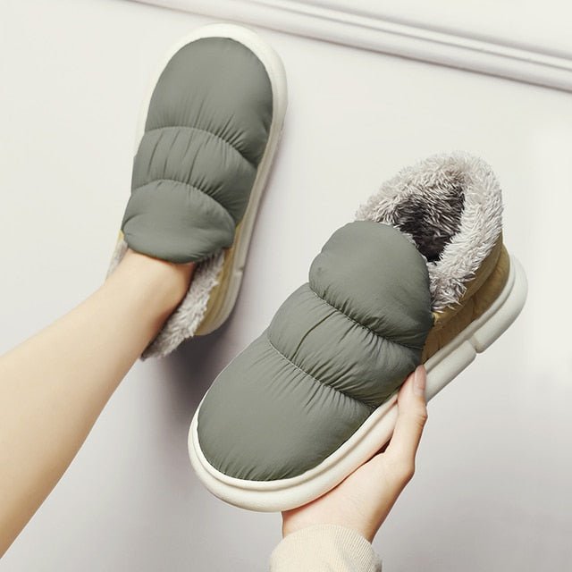 Waterproof Unisex Plush Slip-on Shoes - Wamarzon